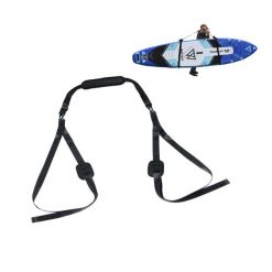 Pasek na ramie do przenoszenia deski surfingowej, longboardu lub wiosla. Czarne paski męskie 9WS, bez wzorów, z nylonu. Za 110.00 zł.