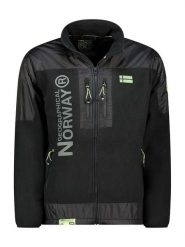 Geographical Norway Kurtka polarowa "Tulene" w kolorze czarnym rozmiar: M. Czarne kurtki męskie Geographical Norway, m, bez wzorów, z materiału, bez kaptura. Za 110.04 zł.