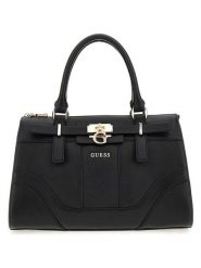 Guess Torebka "Greyson" w kolorze czarnym - 30 x 19 x 14 cm rozmiar: onesize. Czarne torebki klasyczne damskie Guess, z aplikacjami, z materiału, bez dodatków. Za 434.99 zł.