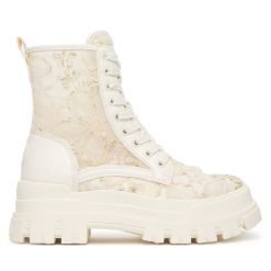 Trapery Buffalo. Białe trapery damskie Buffalo, bez obcasa. Za 599.99 zł.