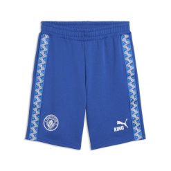 Męskie szorty dresowe Manchester City KING PUMA. Niebieskie szorty męskie Puma, z bawełny, bez kołnierzyka. Za 199.00 zł.