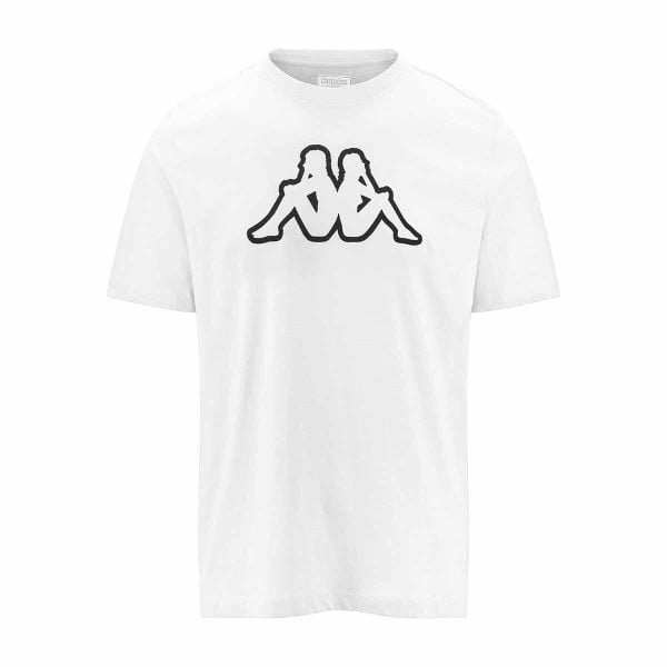 Koszulka sportowa męska Kappa 303HZ70903. Białe t-shirty sportowe męskie Kappa, l, z bawełny, bez ramiączek. Za 131.00 zł.