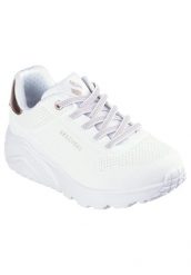 Buty SKECHERS UNO LITE-METALLIC MO Biały. Białe obuwie trekkingowe damskie Skechers. Za 394.00 zł.