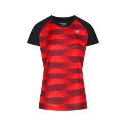 Koszulka do tenisa damska Victor T-34102 CD. Czarne bluzki damskie VICTOR, xs, bez wzorów, z poliesteru, sportowe, bez kołnierzyka, bez ramiączek. Za 129.99 zł.