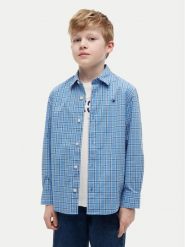 Tommy Hilfiger Koszula KB0KB10438 S Niebieski Regular Fit. Niebieskie koszule chłopięce Tommy Hilfiger, bez wzorów, z bawełny, bez kołnierzyka, bez ramiączek. Za 289.99 zł.