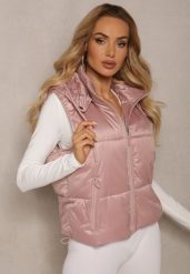 Różowa Pikowana Kamizelka z Szerokim Kapturem Wivelle. Czerwone kamizelki damskie Renee, l. Za 119.99 zł.