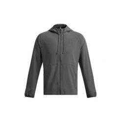 Kurtka męska Under Armour UA Stretch Woven - Szara. Czarne kurtki treningowe męskie Under Armour, l, bez wzorów, z materiału, do biegania. Za 353.90 zł.