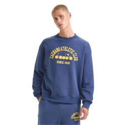 Bluza DIADORA SWEATSHIRT CREW 1948 ATHL. CLUB. Niebieskie bluzy bez kaptura męskie Diadora, m. Za 149.99 zł.