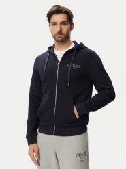 Guess Bluza M6YQ48 K4244 Granatowy Slim Fit. Niebieskie bluzy bez kaptura męskie Guess, m, z bawełny. Za 434.99 zł.
