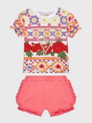 Guess Komplet t-shirt i spodenki A3GG01 K6YW3 Kolorowy Regular Fit. Koszulki dziewczęce Guess, m, z aplikacjami, z bawełny, bez ramiączek. Za 189.99 zł.