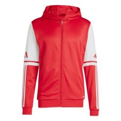 Bluza dresowa z kapturem adidas Squadra25. Białe bluzy z kapturem męskie Adidas, z dresówki. Za 153.99 zł.