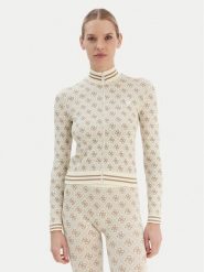 Guess Bluza V5BP08 K2000 Beżowy Slim Fit. Brązowe bluzy bez kaptura damskie Guess, l, z syntetyku. Za 219.99 zł.