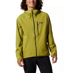 Płaszcz przeciwdeszczowy męski Mountain Hardwear Stretch Ozonic. Zielone płaszcze męskie MOUNTAIN HARDWEAR, l, bez wzorów. Za 999.00 zł.