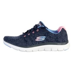 Buty treningowe damskie Skechers Flex Appeal 40 Fresh. Niebieskie obuwie treningowe damskie Skechers. Za 367.99 zł.