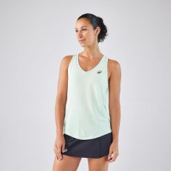 Koszulka na ramiączkach tenisowa damska Artengo Tank Dry & Light. Niebieskie bluzki damskie KUIKMA, l, bez wzorów, z dzianiny, sportowe, bez kołnierzyka, bez ramiączek. W wyprzedaży za 44.99 zł.