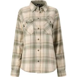 Koszula damska Whistler Bargo. Brązowe koszule damskie WHISTLER, bez wzorów, bez kołnierzyka, bez ramiączek. Za 255.50 zł.