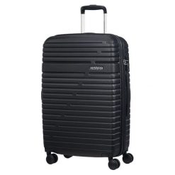 American Tourister Walizka podróżna Aero Racer 68 cm czarna. Czarne walizki AMERICAN TOURISTER, bez wzorów. W wyprzedaży za 365.00 zł.