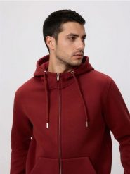 Bluza z kapturem - karminowy. Czerwone bluzy z kapturem męskie Reserved, l, z bawełny. Za 149.99 zł.