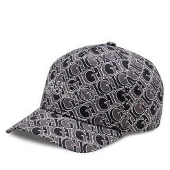 Czapka z daszkiem Guess. Czarne czapki z daszkiem damskie Guess, z aplikacjami. Za 89.99 zł.