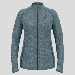 Bluza rozpinana damska ODLO Mid layer full zip TENCIA. Niebieskie bluzy z kapturem damskie Odlo, l, z materiału. Za 449.99 zł.