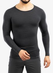Bluza termoaktywna męska Brubeck Comfort Wool LS. Szare bluzy bez kaptura męskie Brubeck, l, z elastanu. Za 219.99 zł.