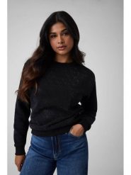Guess Bluza 184657 Czarny Classic Fit. Czarne bluzy bez kaptura damskie Guess, l. Za 434.99 zł.