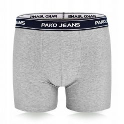 Bawełniane, Klasyczne Bokserki Męskie - Pako Jeans - Popielate. Szare bokserki męskie Pako Jeans, bez wzorów, z bawełny. Za 33.00 zł.