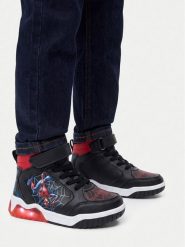 Spiderman Sneakersy CEO-CP76-AW26-316SPRMV Czarny. Czarne trampki i tenisówki chłopięce Spiderman, bez wzorów, ze skóry, bez zapięcia. Za 139.99 zł.