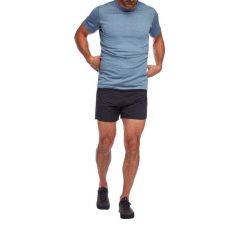 Krótkie spodenki turystyczne męskie Black Diamond Sprint Shorts. Czarne szorty męskie Black Diamond, bez kołnierzyka. Za 381.50 zł.