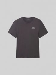 Męska Koszulka Tom Tailor Printed T-shirt Tarmac Grey 1042195 10899. Szare t-shirty męskie Tom Tailor, m, bez wzorów, bez kołnierzyka. Za 59.99 zł.