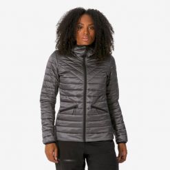 Kurtka narciarska damska 500 light. Fioletowe kurtki narciarskie i snowboardowe damskie WED'ZE, l, bez wzorów, z materiału, z kapturem, narciarskie. Za 179.99 zł.