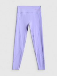 4F Legginsy treningowe szybkoschnące damskie - fioletowe XL. Fioletowe legginsy damskie 4f, xl, bez wzorów, z materiału. Za 169.99 zł.