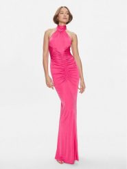 Pinko Sukienka wieczorowa Marmilla 102860 A1JS Różowy Slim Fit. Czerwone sukienki damskie Pinko, l, bez wzorów, z wiskozy, wizytowe, bez kołnierzyka, bez ramiączek. Za 1,019.00 zł.