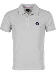 Peak Mountain Koszulka polo w kolorze jasnoszarym rozmiar: L. Szare koszulki polo męskie Peak Mountain, l, bez wzorów, bez ramiączek. Za 105.38 zł.