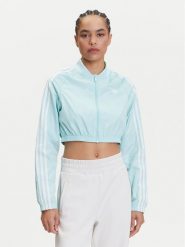 Adidas Bluza adicolor Teamgeist JD0267 Turkusowy Slim Fit. Niebieskie bluzy bez kaptura damskie Adidas, s, z syntetyku. Za 329.99 zł.