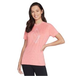 Skechers Diamond Blissful Tee, damski t-shirt. Czerwone t-shirty damskie Skechers, s, bez wzorów, bez kołnierzyka. Za 99.99 zł.