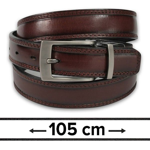 Pasek Dwustronny do Spodni, Czarno-Brązowy, 105 cm, Elegancki, Męski, Skórzany -ZET. Brązowe paski męskie Zet, bez wzorów, ze skóry, eleganckie. Za 89.00 zł.