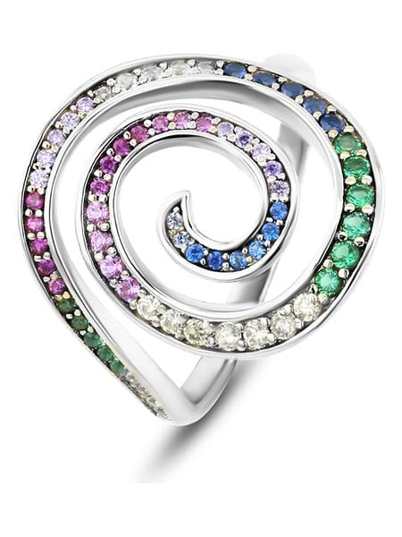 DI GIORGIO Srebrny pierścionek z cyrkoniami rozmiar: 54. Szare pierścionki damskie DI GIORGIO, z cyrkonią, srebrne. Za 108.99 zł.