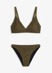 Bikini bustier z dzianiny szydełkowej (2 części). Zielone bikini damskie bonprix, bez wzorów. Za 127.99 zł.