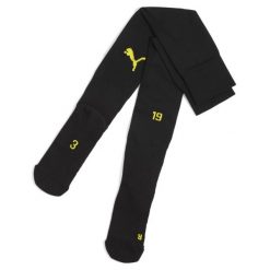 Męskie gładkie skarpety Borussia Dortmund 24/25 PUMA Black Faster Yellow. Czarne skarpetki męskie Puma, bez wzorów. Za 99.00 zł.