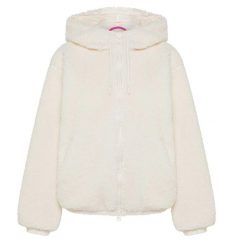 Kurtka Deha Teddy Z Podszewką Damskie. Białe kurtki damskie Deha, s, bez wzorów, z materiału, z kapturem. Za 620.99 zł.