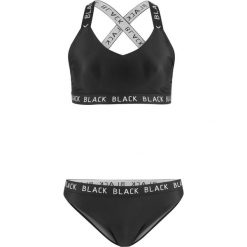 Bikini z biustonoszem bustier (2 części), zrównoważony produkt bonprix czarny. Czarne bikini damskie bonprix, bez wzorów. Za 89.99 zł.