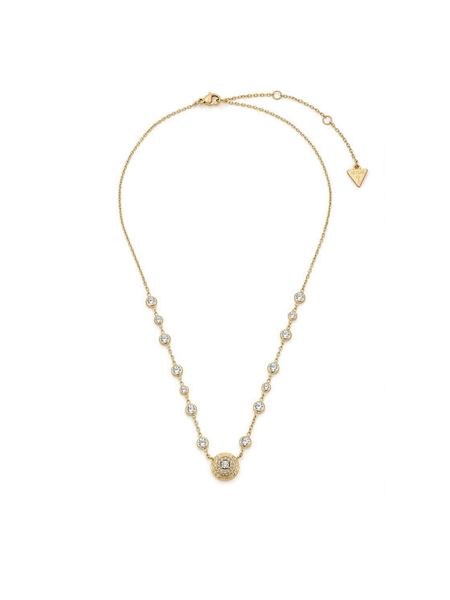 Guess Naszyjnik JUBN06 283JW Złoty. Żółte naszyjniki damskie Guess, ze stali. Za 315.99 zł.