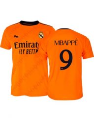 Koszulka kibica Real Madryt 2024-25 Premium Second Number - Mbappé - 9. Brązowe t-shirty damskie Real Madrid, s, bez wzorów, z bawełny, bez kołnierzyka. Za 195.09 zł.
