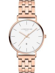 Liebeskind Zegarek kwarcowy w kolorze różowozłoto-białym rozmiar: onesize. Białe, analogowe zegarki damskie Liebeskind, ze stali. Za 304.56 zł.