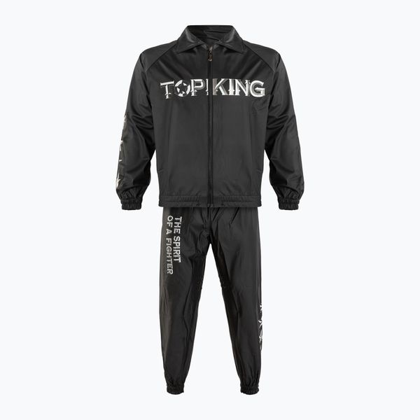 Kombinezon Top King Sauna Suits Vinyl. Czarne kombinezony damskie TOP KING, l, bez wzorów, z materiału, bez ramiączek. Za 369.99 zł.