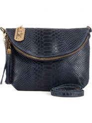 Anna Morellini Skórzana torebka "Lydia" w kolorze granatowym - 22 x 18 x 2 cm rozmiar: onesize. Niebieskie torebki klasyczne damskie Anna Morellini, bez wzorów, z materiału, bez dodatków. Za 173.99 zł.