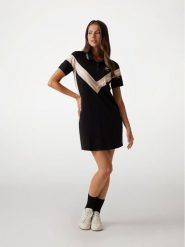 Guess Sukienka codzienna V5RK00 KCOK1 Czarny Regular Fit. Czarne sukienki damskie Guess, na co dzień, m, z aplikacjami, z bawełny, bez kołnierzyka, bez ramiączek, proste. Za 229.99 zł.