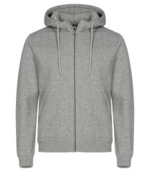 Clique Miami Hoody Full Zip – bluza z zamkiem, bawełna z recyklingiem. Szare bluzy bez kaptura męskie CLIQUE, uniwersalny, z bawełny. Za 195.25 zł.
