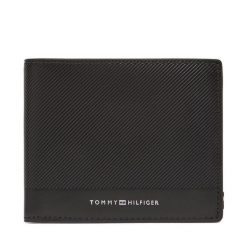 Portfel Tommy Hilfiger. Czarne portfele męskie Tommy Hilfiger, bez wzorów. Za 249.99 zł.